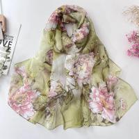 mujer bufanda de gasa Georgette loro Rosa Bandana protector solar playa verano Mantón largo 50*160CM - details 6