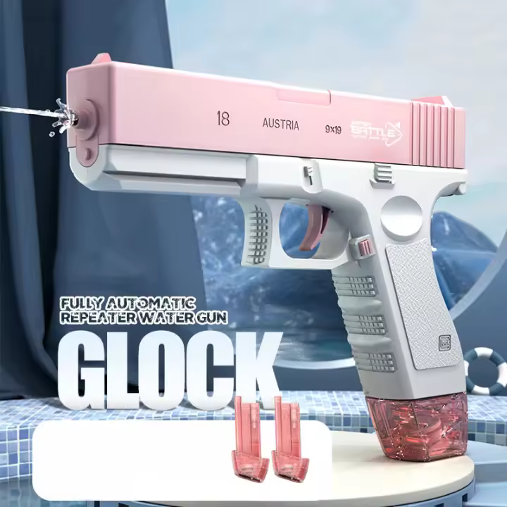 En verano las pistolas de agua para niños, juguetes eléctricos, agua de forma automática y continua - 1
