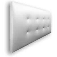 Estructura de Madera, Tapizado en Polipiel Blanca, Diseño Moderno con Botones, Fácil Instalación - Polipiel Blanca, 135 cm - details 3
