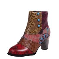 Botas Martin estampadas informales para mujer, zapatos planos a la moda para mujer, botas con tacones altos - details 7