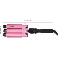 Tubo de pelo digital Triple LCD, Dispositivo de rizado de pelo, Calentamiento rápido, Ceramica para el cabello - details 2
