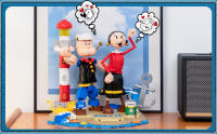 Juegos de bloques de construcción de personajes de Popeye y Oliva, colección de juguetes para adultos, bloques de construcción creativos para adolescentes, regalos de cumpleaños - details 0