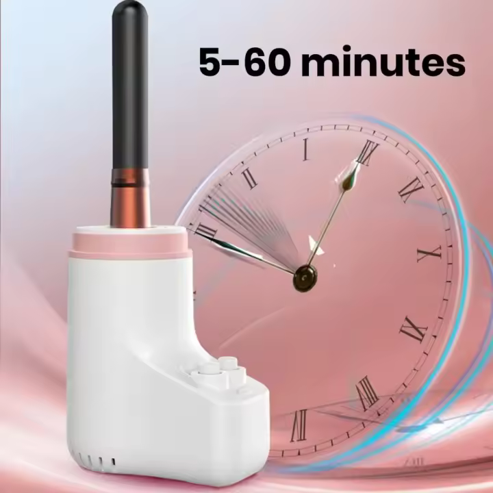Secador de brochas de maquillaje, máquina de secado rápido automático multifunción, con temperatura y tiempo ajustable, tipo C, color blanco - 1