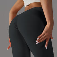 Pantalones de yoga con espalda en V para mujer, leggings sexys para entrenamiento Fiess, gimnasio, correr, cintura alta - details 6