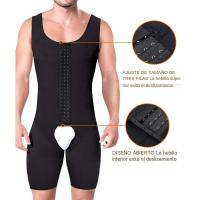 Camiseta interior para abdomen y pierna moldeadora de cuerpo para hombre - details 8