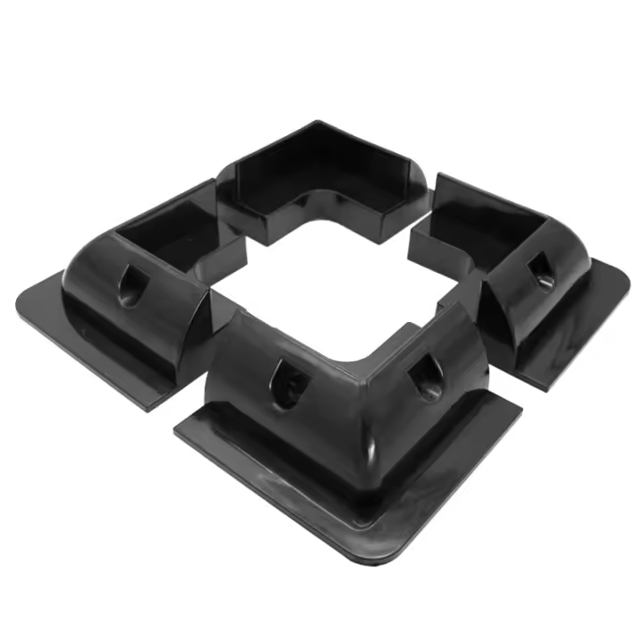 Soportes de montaje de Panel Solar para autocaravanas, soporte de esquina sin taladro, color negro, 4 piezas - 1