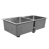 Moderno Acero Inoxidable Doble Bol con Desagüe 30 x 17 x 8.27 pulgadas Perfecto para Cocina y Baño - details 5