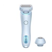 Eliminación indolora en casa 2 en 1 maquinillas de afeitar para mujer, recortadora de Bikini para vello púbico, Afeitadora eléctrica húmeda y seca - details 1