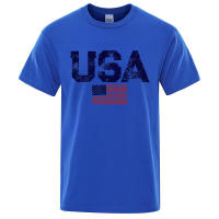Camiseta informal de algodón retro avanzada con estampado callejero de bandera americana, camiseta de hip-hop transpirable de verano - details 7