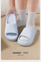 Zapatillas frescas de color sólido de suela gruesa para el hogar de verano para mujer, nuevas zapatillas de baño para el hogar, zapatos casuales de moda para aumentar la altura - details 4