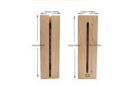 Base de lámpara de madera con pilas AAA para luces nocturnas de resina epoxi y vidrio acrílico - details 5