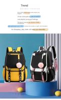 Mochila de escuela secundaria de estilo coreano para adolescentes, mochila de moda en blanco y negro para estudiantes, mochila escolar, bonita bolsa de libros - details 2