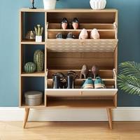 zapatero, recibidor, mueble de almacenamiento, motivos, escandinavo, madera, blanco