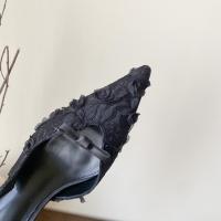 Bolsa de alta costura francesa sandalias de cabeza feminidad socialite encaje puntiagudo tacón fino con zapatillas geniales de tacón alto - details 35