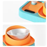 Herramienta de alimentación para mascotas, cuenco de comida para mascotas de acero inoxidable, antihormiga, alimentador de gatos con pendiente de 15 grados, cuenco de alimentación para mascotas antideslizante doble, perros y gatos - details 2