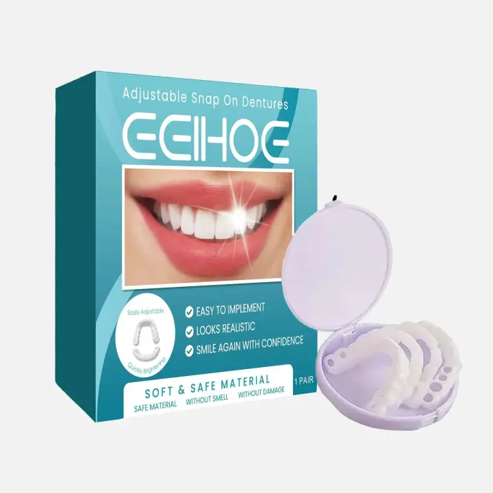 Eelhoe, 1 par, dentaduras postizas ajustables para blanquear los dientes, sonrisa perfecta temporal, cuidado de la higiene bucal, carillas dentales, juego de dientes falsos - 1