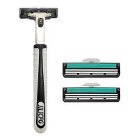 Maquinilla de afeitar de seguridad para hombres y mujeres, mango largo, doble capa, regalo para padre, marido, novio - details 7