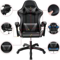 con Cojín Lumbar y Cervical |   Altura Ajustable, Reposabrazos Acolchados, Ruedas 360 ° |   Ideal para Oficina, - details 4
