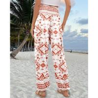 2025 Europa Y Los Estados Unidos Nuevo, Primavera Y Verano Señoras Suelta De Cintura Alta Impreso Pantalones Casuales Mujer - details 18