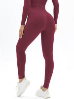 Mallas de Yoga sin costuras para mujer, pantalones deportivos de cintura alta, Leggings de gimnasio, pantalones de entrenamiento de realce, Leggings para correr y Fitness - details 14