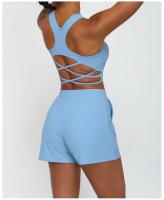 Pantalones Cortos de Yoga de Nylon para Mujer Ajuste Suelto, Manga de Cinturón, Secado Rápido, Transpirable con Bolsillos Ideal para Yoga y Deportes - details 5