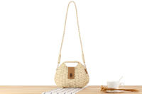 Bolso tejido de hierba de estilo occidental único, bolso cruzado versátil para vacaciones en la playa, nuevo - details 3