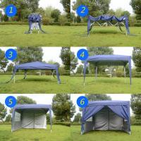 Carpa Plegable 3x3 Pergola de Jardín Robusta con 4 Paredes Ideal para Recepción, Fiesta, Acampada, Festival, Cerveza - details 5