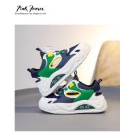 Compañeros de clase zapatillas de deporte para niños 2025 zapatos de malla de verano zapatos de marco para niños de mediana y mayor hebilla giratoria para niños zapatos antideslizantes transpirables para correr - details 8