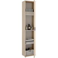 Armario Multiusos 1 Puerta, Madera de ingeniería, Blanco, 39x190x35cm - details 12