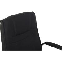 Tapizada En Tela & con Base De Metal I Silla De Conferencia con Reposabrazos, Color:Negro/Negro - details 5
