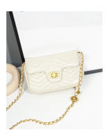 Nuevo bolso de mujer de piel de vaca de primera capa, bolso cuadrado pequeño de mensajero con cadena, ligero, de lujo, de alta gama, de viaje, de cuero genuino. - details 11