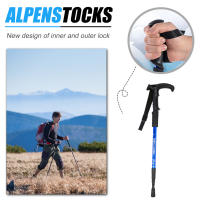 Palos de Escalada al Aire Libre de Aleación de Aluminio de 3 Secciones Polipticos Portátiles Ligeros para Montañismo de Ancianos - details 4