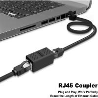 Extensor de Cable Ethernet, acoplador RJ45 cat 5 cat 6 cat6a, conector extensor, acoplador Ethernet hembra a hembra - details 3