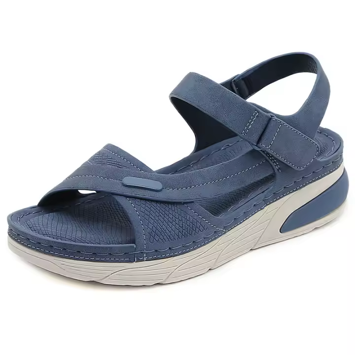 Ligero, sandalias, comodidad deportiva informal, costura de velcro de suela gruesa, zapatos de mujer de talla grande - 1