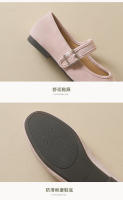Zapatos Mary Jane Retro de Fondo Plano Weiwei Girl 313-26 Suela Suave, Boca Baja para Mujeres - details 11