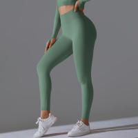 Hamidou-Pantalones deportivos de Yoga para mujer, mallas de cintura alta y caderas ajustadas, glúteos de melocotón, pantalones de Yoga desnudos de cintura alta - details 62
