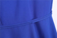 Strapless women summer solid slim a-line midi party dress - details 14