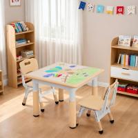 Grupo Infantil Ajustable en Altura 2 Sillas Muebles de Plástico para Niños - details 1