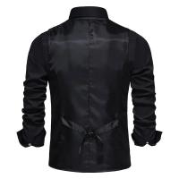 Chaleco de traje para hombre, chaqueta informal de estilo británico, juvenil, Amigo Hao, Slim Fit, calidad de exportación - details 3