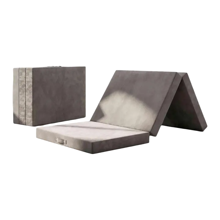 Plegable Suelo 195 x 140x10 cm colchones Plegables Invitados Espuma Funda Lavable Viajes Camping Invitados - 1