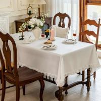 Mantel rectangular de poliéster blanco impermeable, resistente a la suciedad y al aceite que cubre la cocina del hogar con decoración ENCE - details 4