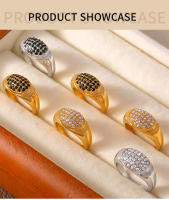 Los anillos de lujo de desplazamiento de moda con las incorporaciones de Diamantes de Colores, Maple de Titanium, Joyas Clásicas y exquisitas de anillos de pendientes para Mujeres - details 10