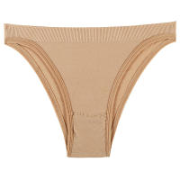 Tanga de algodón acanalado sin costuras para mujer, bragas de Bikini de cintura baja simples, ropa interior deportiva para niñas - details 16