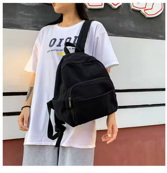 Estudiante, estilo Hong Kong, lona, mochila, bolso de hombro, chica, campus, literatura, mochila escolar, nuevo estilo - 1