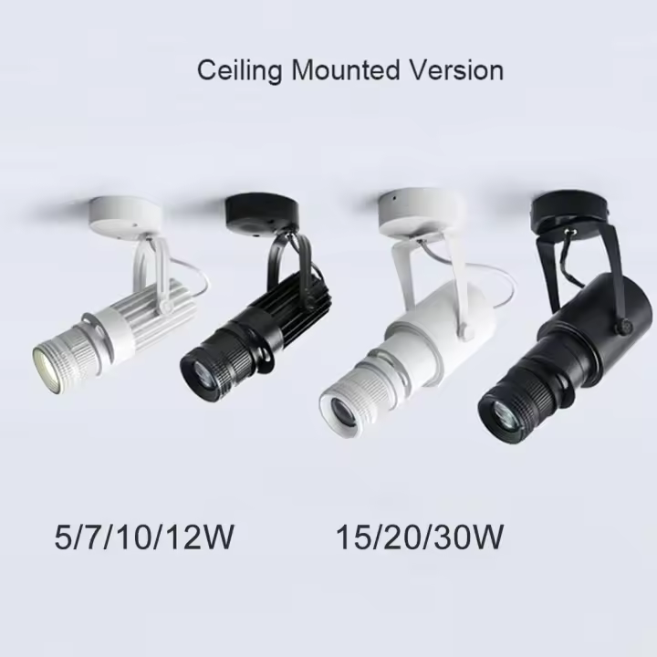 Proyector de logotipo LED Industrial, luz con enfoque y Zoom Manual, logotipo publicitario blanco y negro, 5W, 7W, 10W, 12W, 15W, 20W, 30W - 1