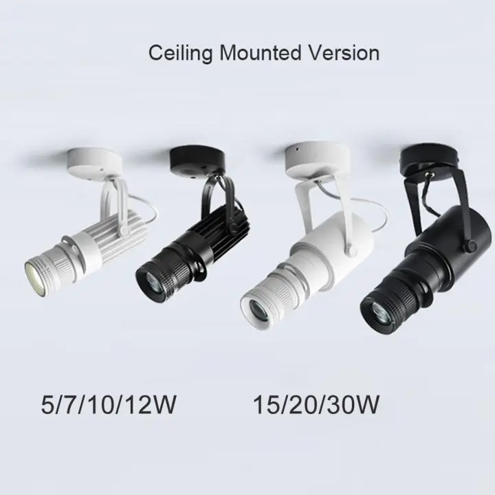Proyector de logotipo LED Industrial, luz con enfoque y Zoom Manual, logotipo publicitario blanco y negro, 5W, 7W, 10W, 12W, 15W, 20W, 30W - 1