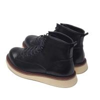 Botas de tobillo de diseñador para hombre, color marrón, alta calidad, moda, cuero genuino, plantilla de goma, estilo invierno - details 9