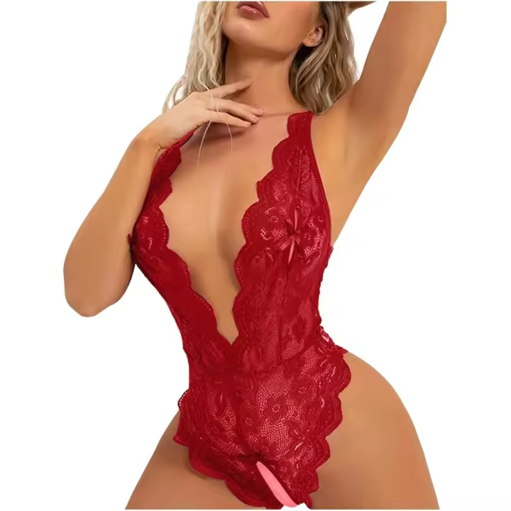 Nuevo conjunto de mujer para lencería sexy con cortes en pieza de V - 1