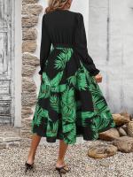 Vestido de manga larga con cuello en V para mujer, ropa elegante de estilo vintage, para primavera y otoño, 2025 - details 4
