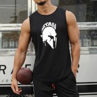 Camiseta sin mangas con divertido estampado espartano 3D para hombre, camiseta informal holgada sin mangas, tendencia de moda, ropa deportiva para gimnasio, chaleco para correr al aire libre - details 1